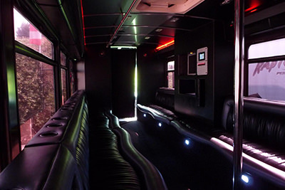 party bus rentals interior